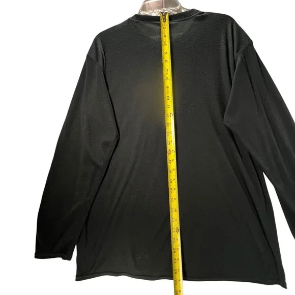 Vtg Patagonia Capilene Black Henley Shirt Snap Large Base Layer Long Sleeve USA - Picture 9 of 9